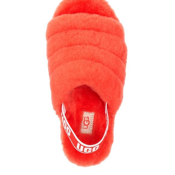 UGG Fluff Yeah Genuine Shearling Slides Preppy Cozy Lagenlook - Picture 12 of 12
